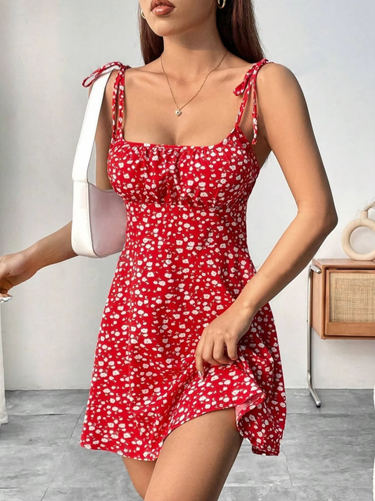 Elegant Vacation Style Backless Dress